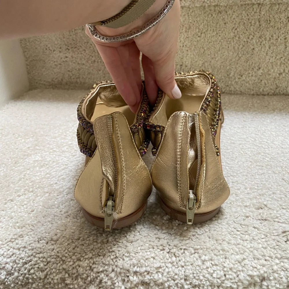 Giuseppe Zanotti Gold Embellished Sandals - Picture 7 of 8